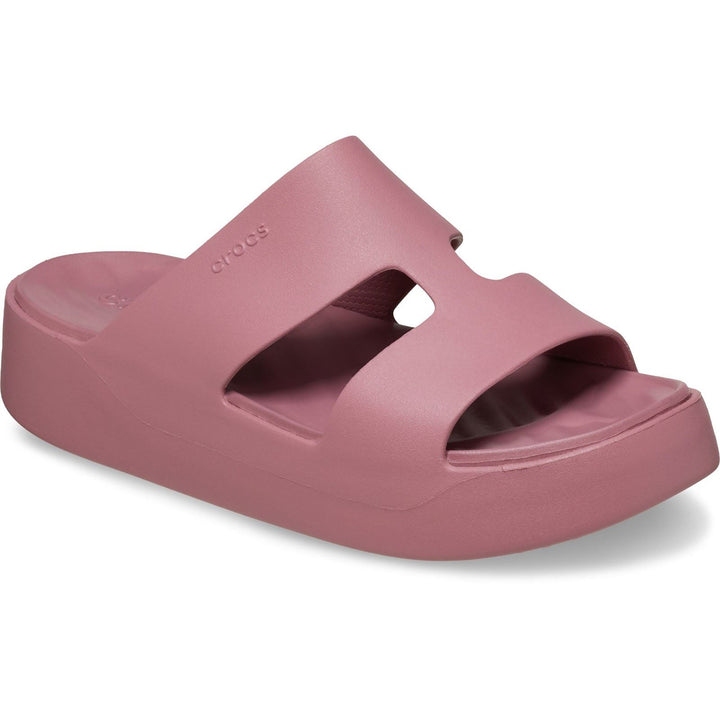 Crocs 209409 Getaway Plateau-Hausschuhe mit H-Riemen für Damen