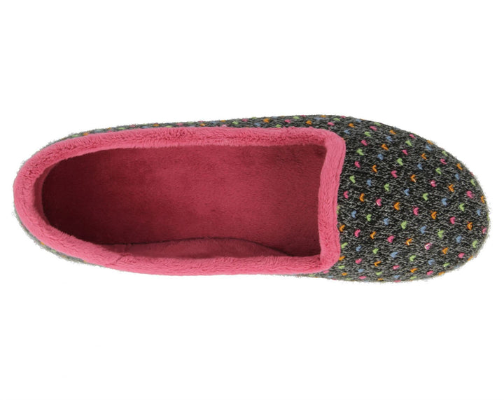 DB Nottingham Slipper für Damen, weite Passform