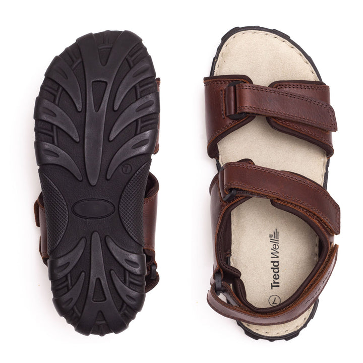 Herren-Ledersandalen James in weiter Passform von Tredd Well