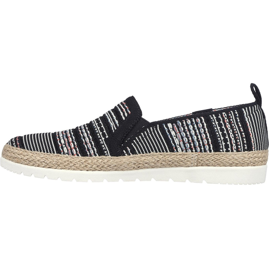 Women's Wide Fit Skechers 113982 Bobs Flexpadrille 3.0 Island Muse Espadrille Slippers