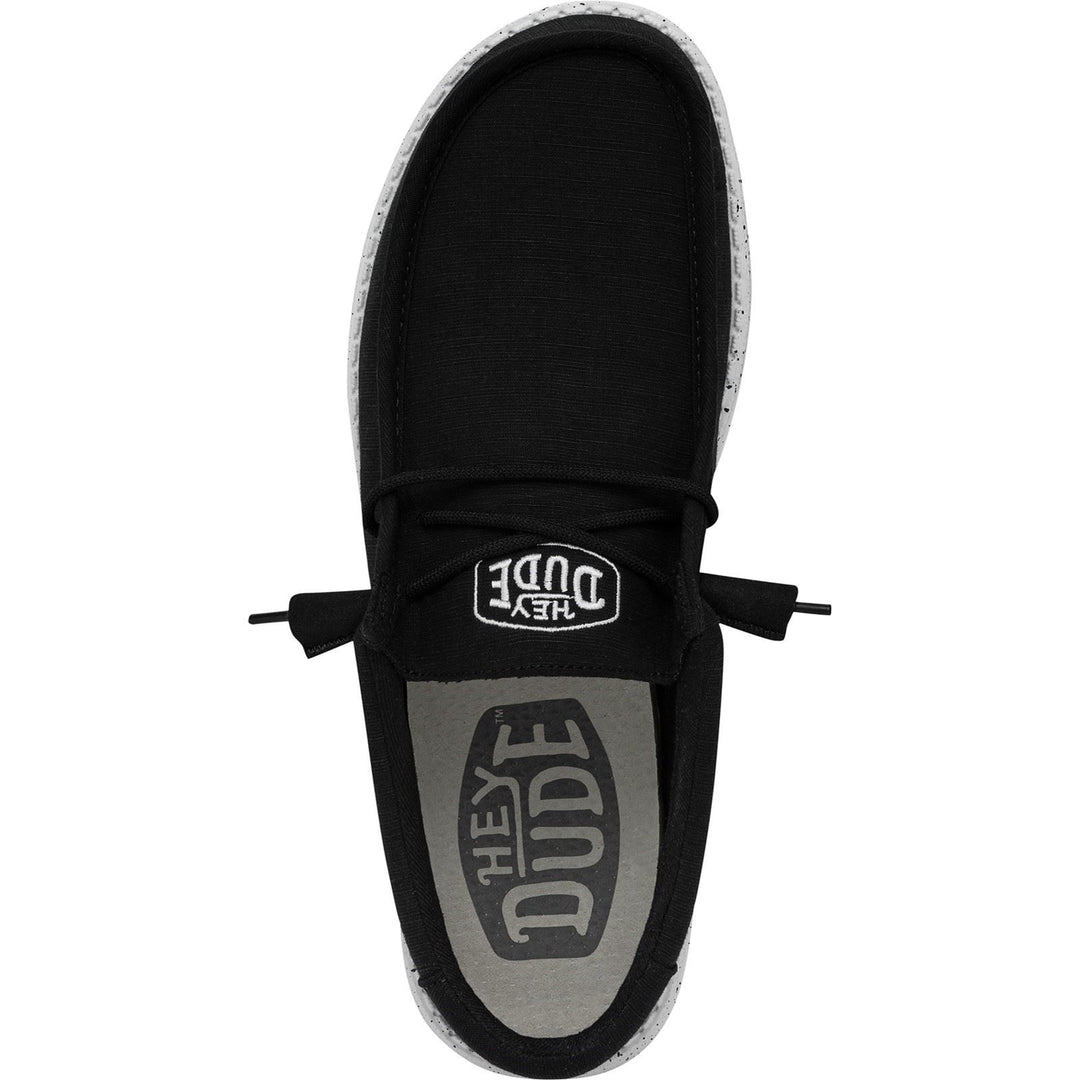 Men's Heydude 40009 Wally Slub Classic Slip On Shoes - Black