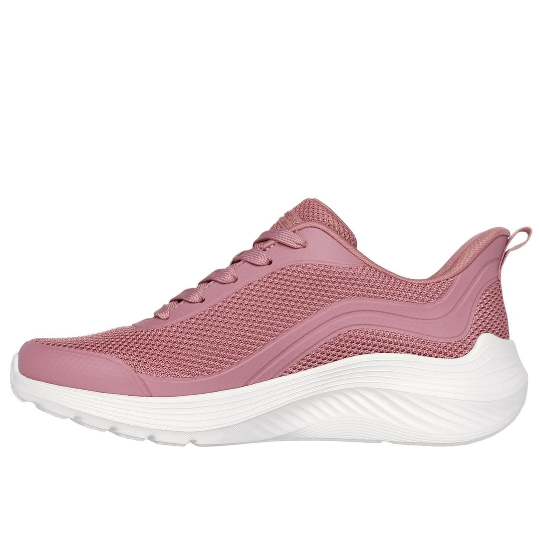 Women's Wide Fit Skechers 117483 Bobs Sport Squad Waves Still Wading Sneakers