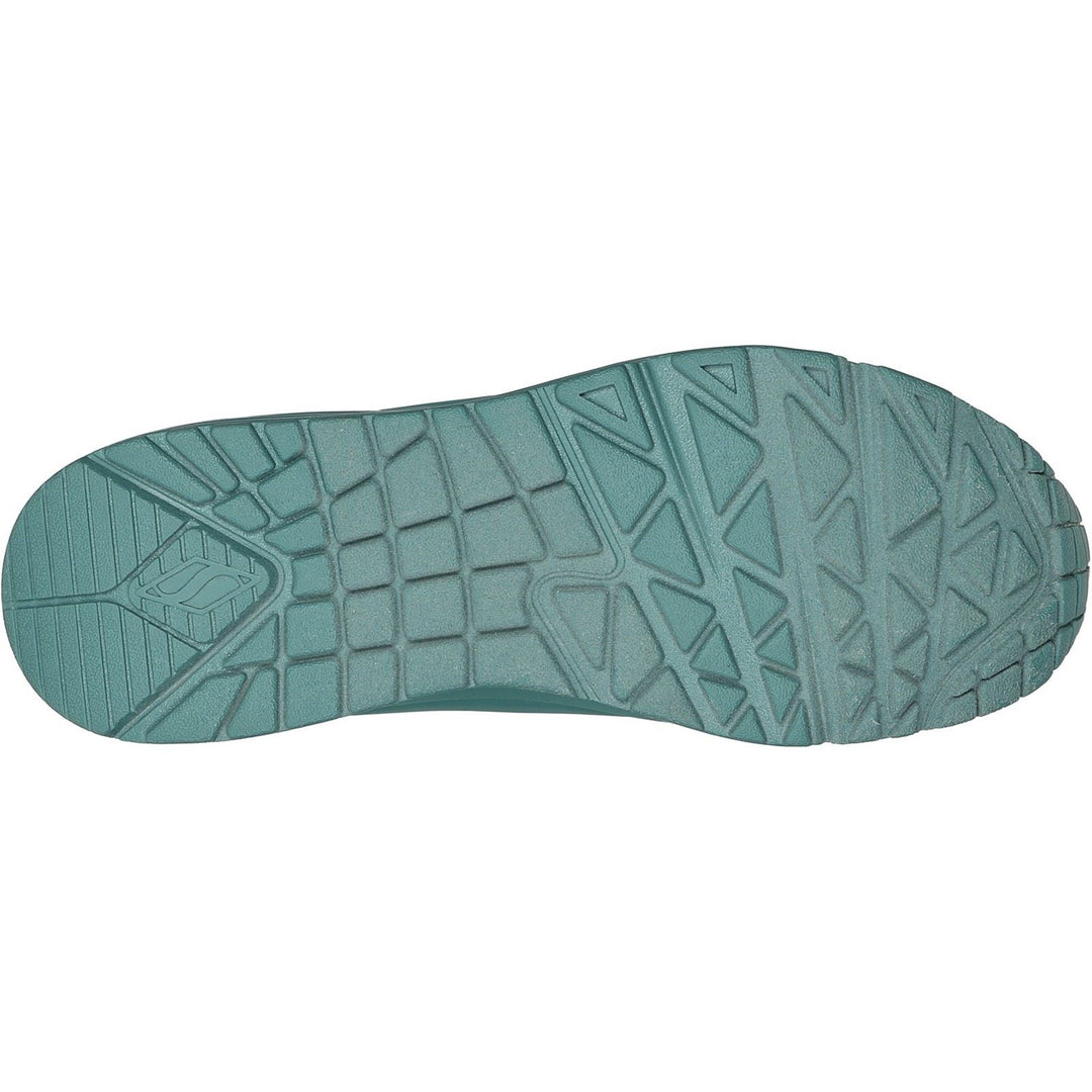 Women's Wide Fit Skechers 73690 Uno Stand On Air Sports Sneakers - Teal