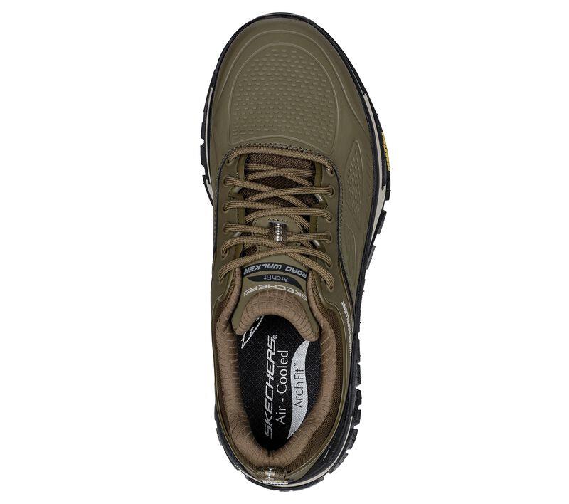 Men's Wide Fit Skechers 237333 Arch Fit Road Walker Recon Sneakers - Olive/Black