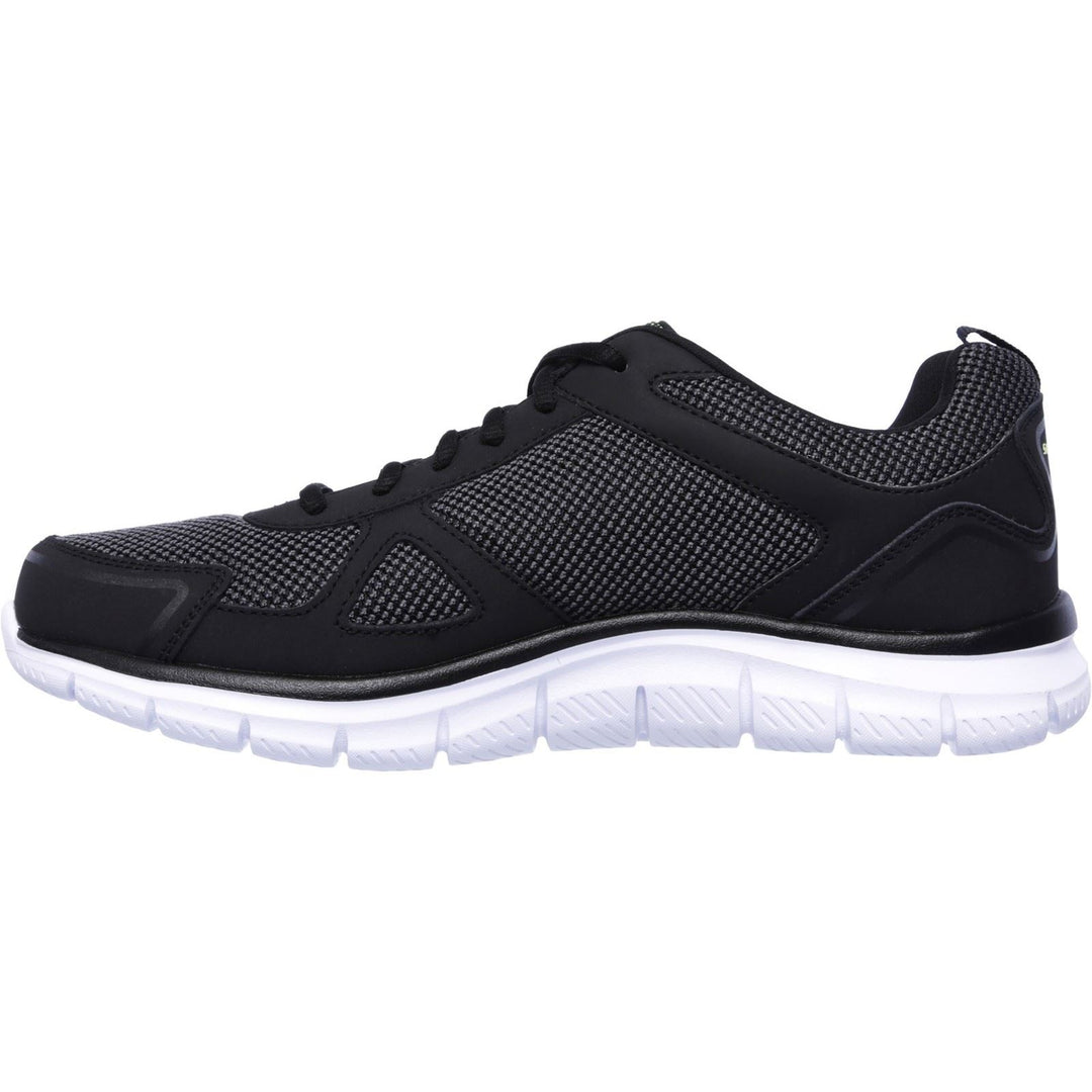 Men's Wide Fit Skechers 52630 Track Bucolo Sports Sneakers - Black/White