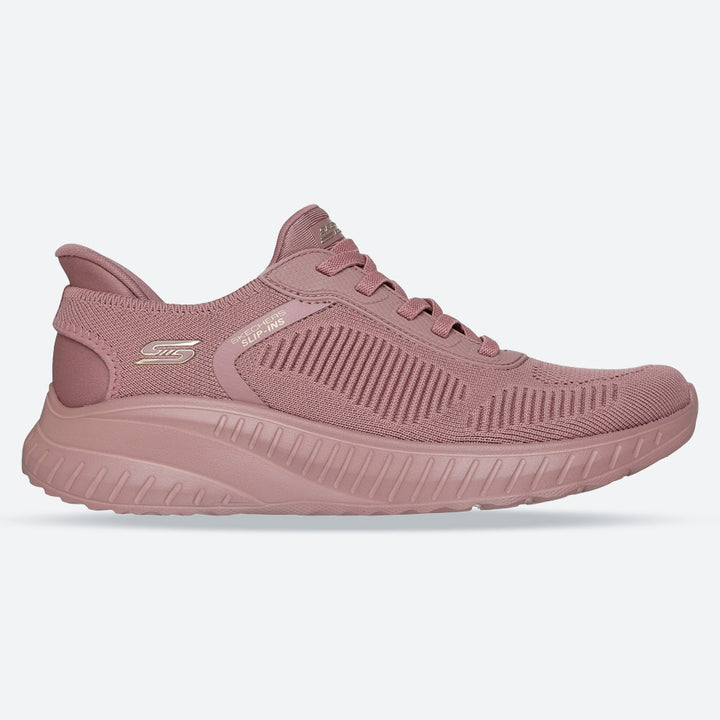 Women's Wide Fit Skechers Slip-ins 117497 Waves Bobs Sport Squad Sneakers