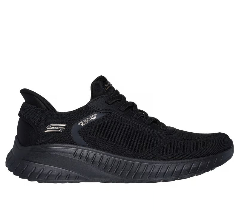 Women's Wide Fit Skechers 117497 Bobs Sport Squad Waves Sneakers