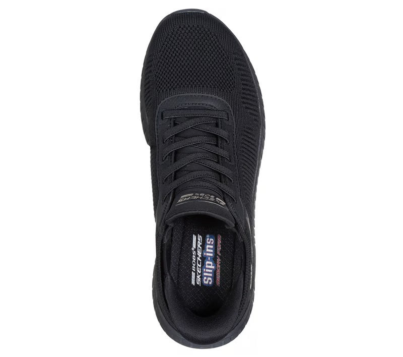 Women's Wide Fit Skechers 117497 Bobs Sport Squad Waves Sneakers
