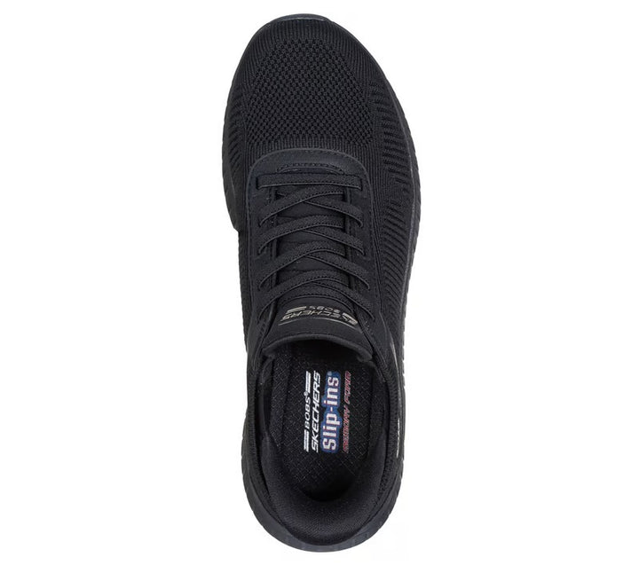 Women's Wide Fit Skechers 117497 Bobs Sport Squad Waves Sneakers
