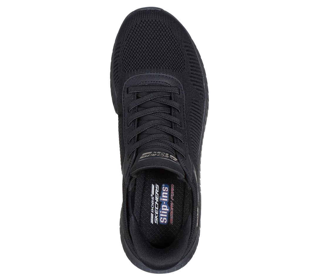 Women's Wide Fit Skechers 117483 Bobs Sport Squad Waves Sneakers
