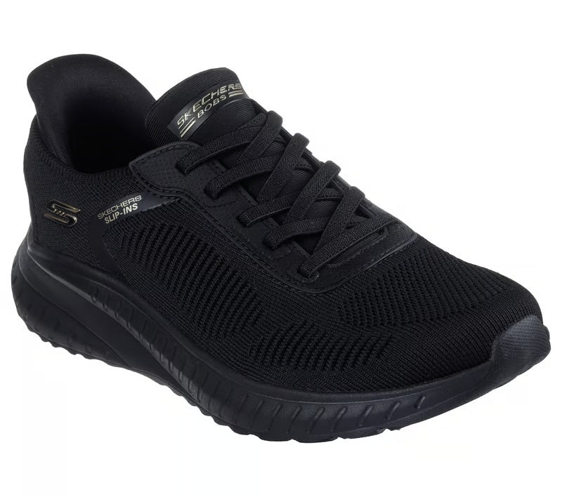 Women's Wide Fit Skechers 117497 Bobs Sport Squad Waves Sneakers