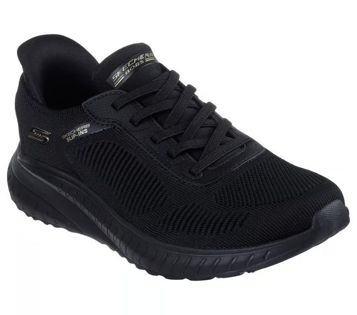 Women's Wide Fit Skechers 117497 Bobs Sport Squad Waves Sneakers