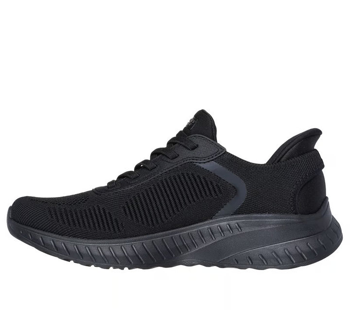 Women's Wide Fit Skechers 117497 Bobs Sport Squad Waves Sneakers