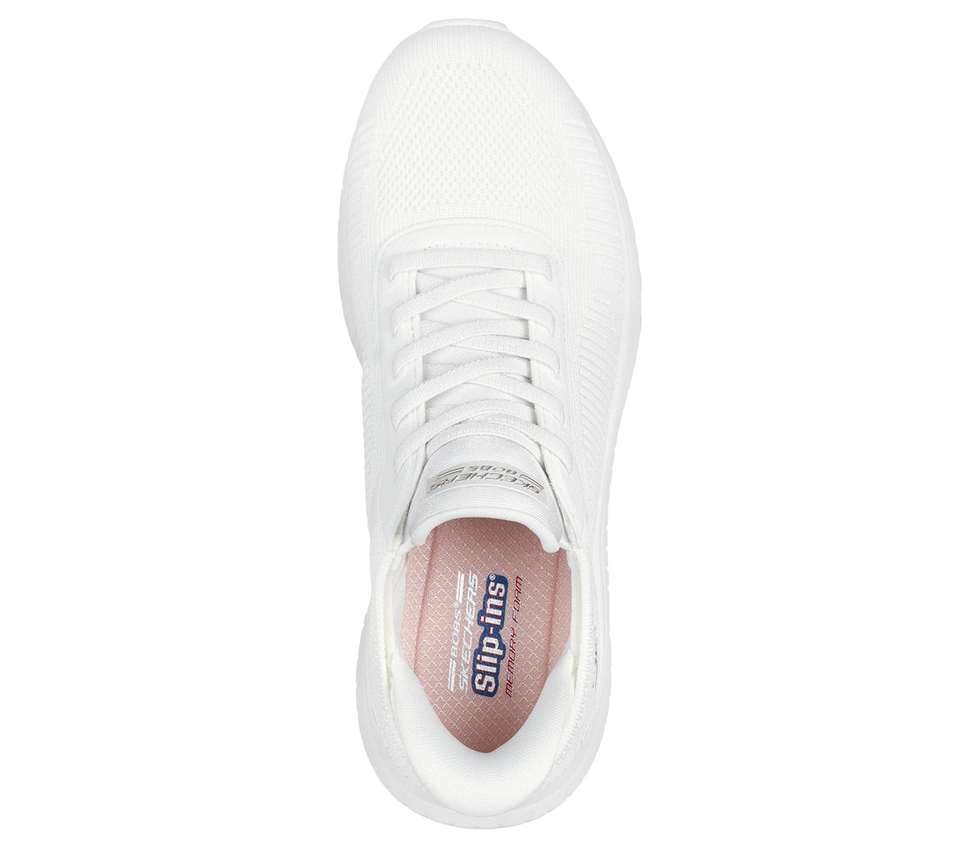 Women's Wide Fit Skechers 117483 Bobs Sport Squad Waves Sneakers