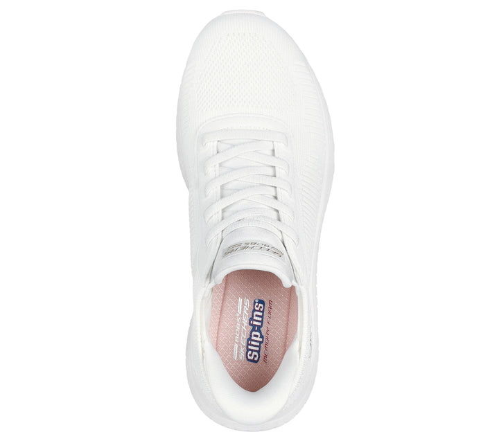 Women's Wide Fit Skechers 117483 Bobs Sport Squad Waves Sneakers