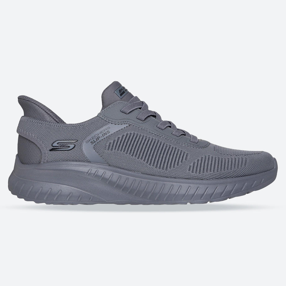 Men's Wide Fit Skechers Slip-ins 118312 Bobs Sport Squad Chaos Solid Step Sneakers