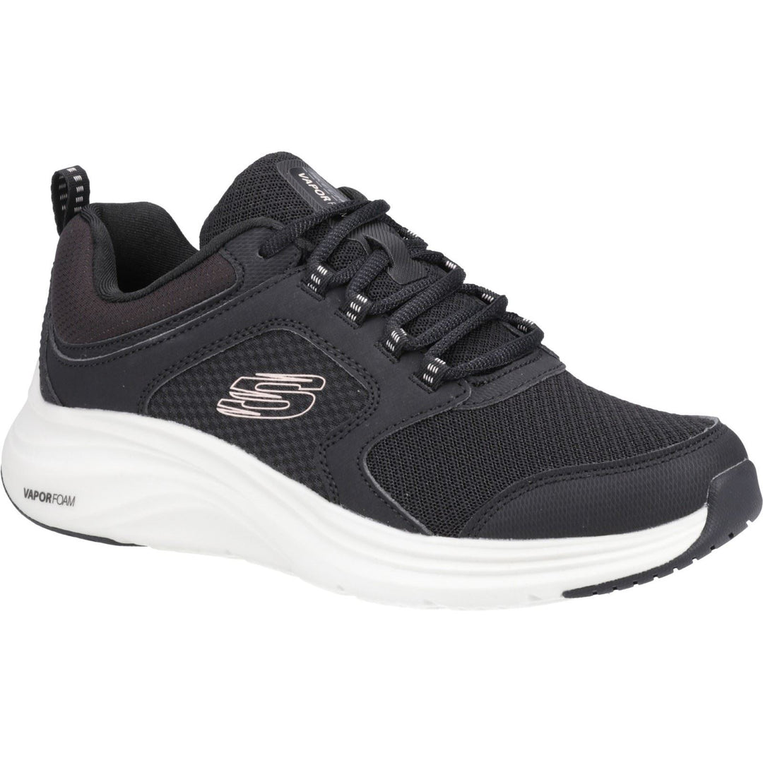 Women's Wide Fit Skechers 150023 Vapor Foam Sneakers -  Black/Pink