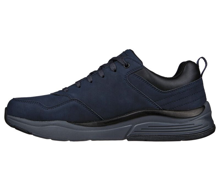 Men's Wide Fit Skechers 210021 Benago Hombre Walking Sneakers - Navy