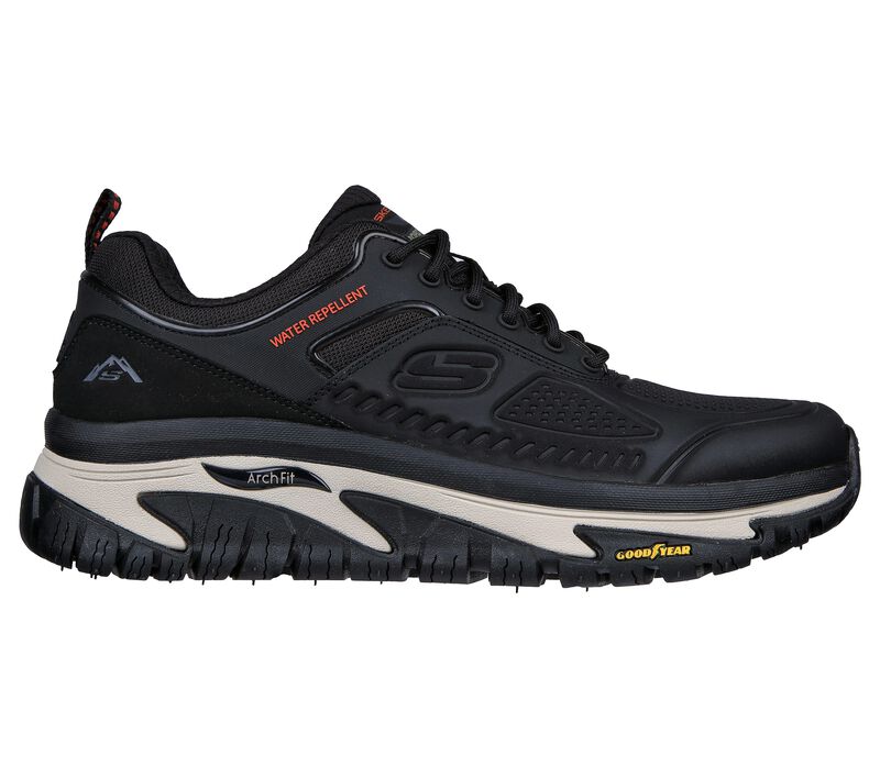 Men's Wide Fit Skechers 237333 Arch Fit Road Walker Recon Sneakers - Black