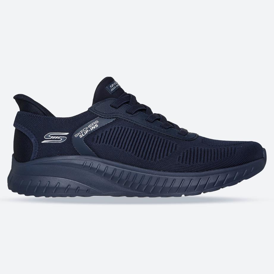Men's Wide Fit Skechers Slip-ins 118312 Bobs Sport Squad Chaos Solid Step Sneakers