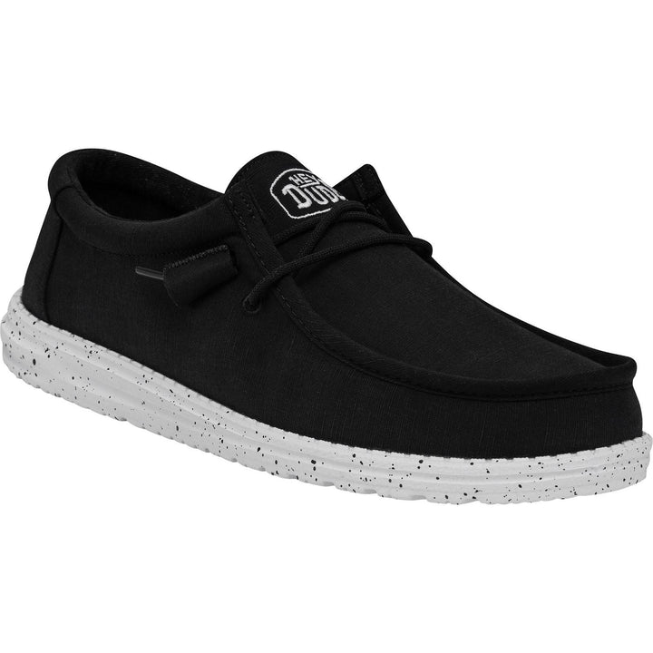 Men's Heydude 40009 Wally Slub Classic Slip On Shoes - Black