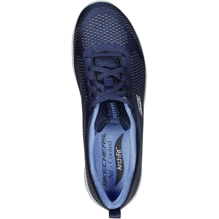 Women's Wide Fit Skechers 104390 Arch Fit Refine Classy Doll Sneakers -Navy