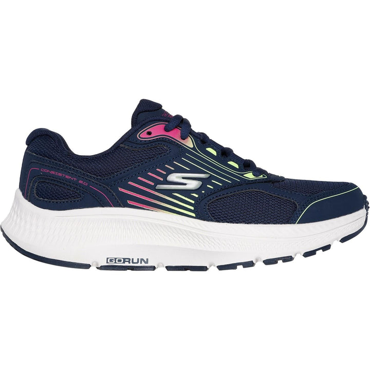 Women's Wide Fit Skechers 128606 Go Run Consistent 2.0 Advantage Sneakers