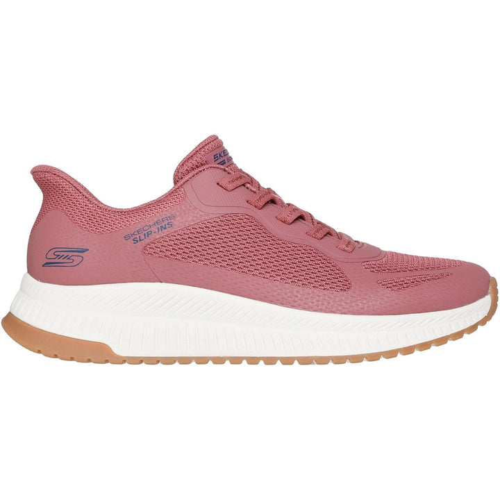Women's Wide Fit Skechers 117624 Slip-ins Bobs Squad 4 Staple Look Sneakers