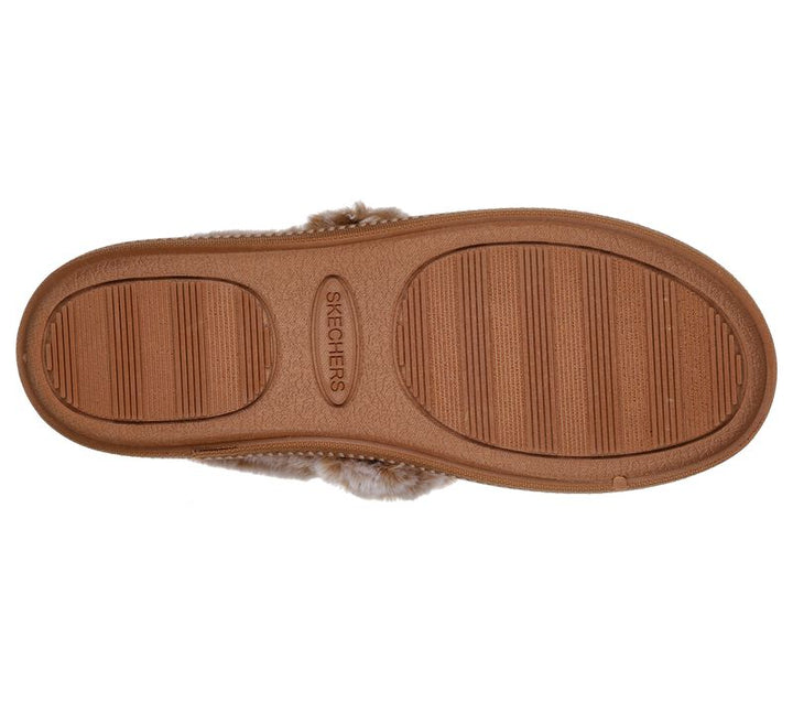 Women's Wide Fit Skechers 32777 Cozy Campfire Team Toasty Slippers