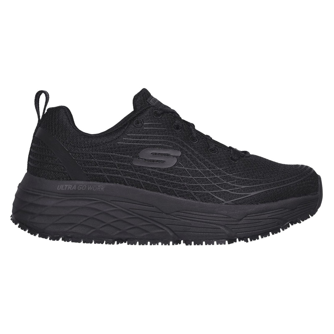 Women's Wide Fit Skechers 108016EC Max Cushioning Elite Sr Sneakers - Black