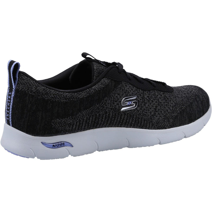 Women's Wide Fit Skechers 104272 Arch Fit Refine Sneakers -  Black/White