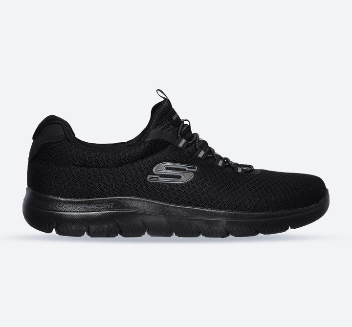 Men's Wide Fit Skechers 52811 Summits Slip On Sports Sneakers - Black