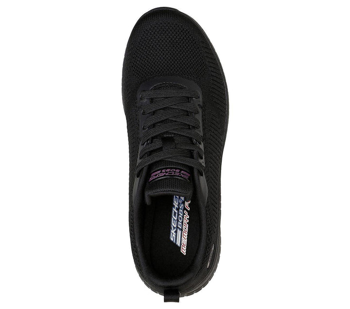 Women's Wide Fit Skechers 117209 Bobs Squad Chaos Face Off Vegan Sneakers