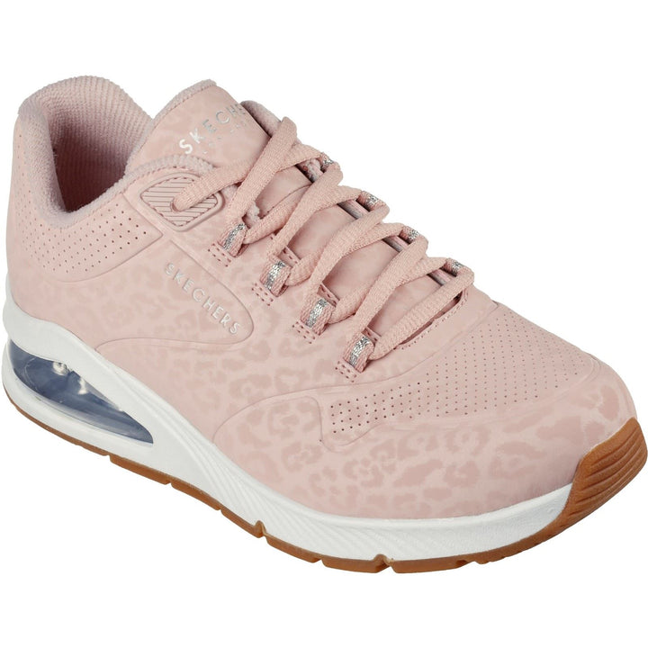 Women's Wide Fit Skechers 155642 Uno 2 In Kat Neato Sneakers - Blush