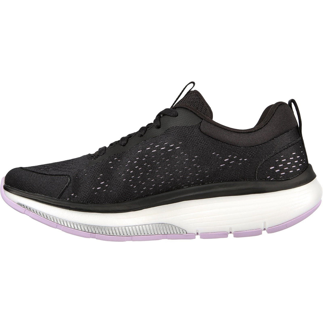 Women's Wide Fit Skechers 124933  Go Walk Workout Walker Sneakers - Black/Lavender