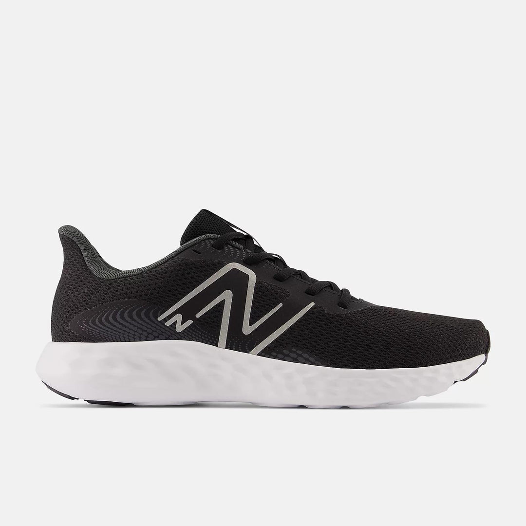 Men's Wide Fit New Balance M411LB3 Running Sneakers - Black/White