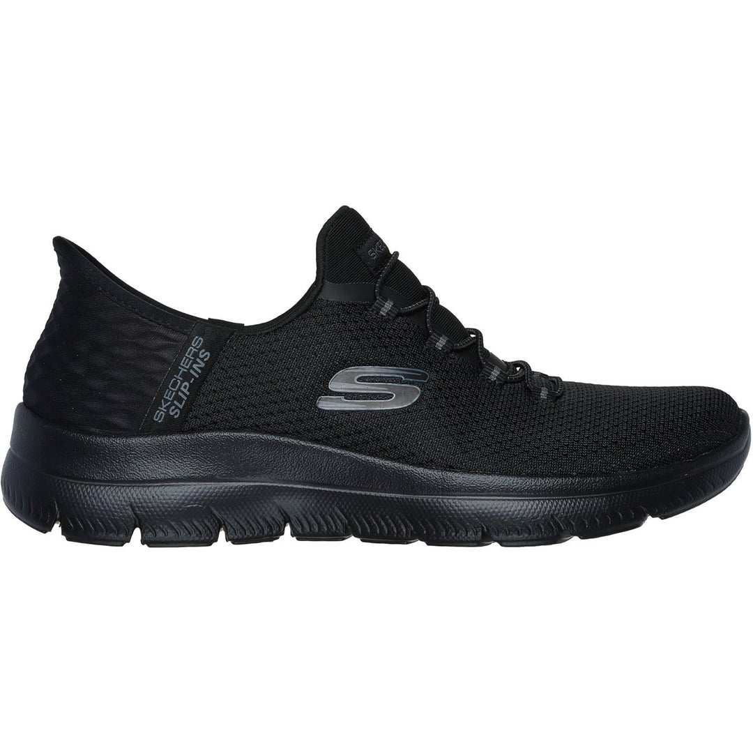 Women's Wide Fit Skechers 150123 Slip-ins Summits Diamond Dream Sneakers - Black