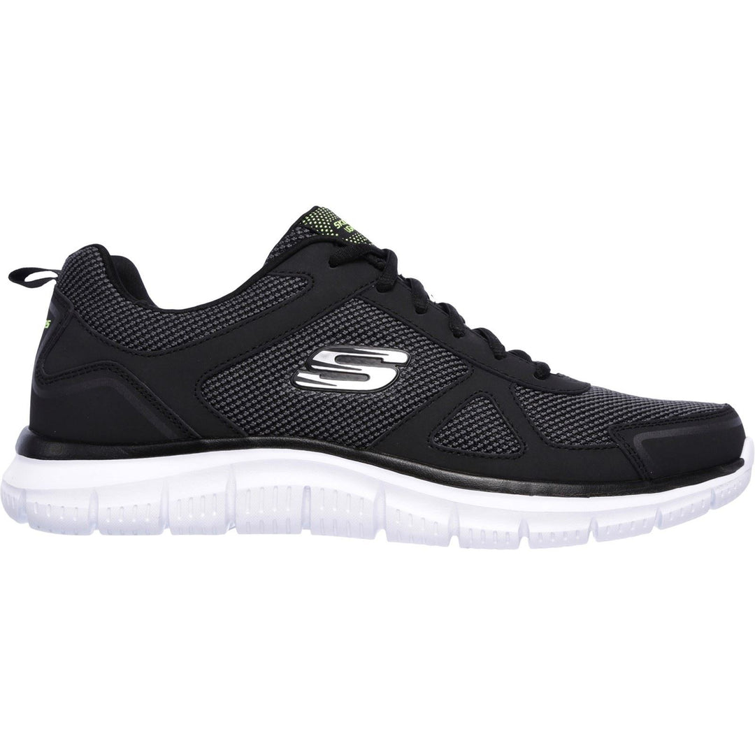 Men's Wide Fit Skechers 52630 Track Bucolo Sports Sneakers - Black/White