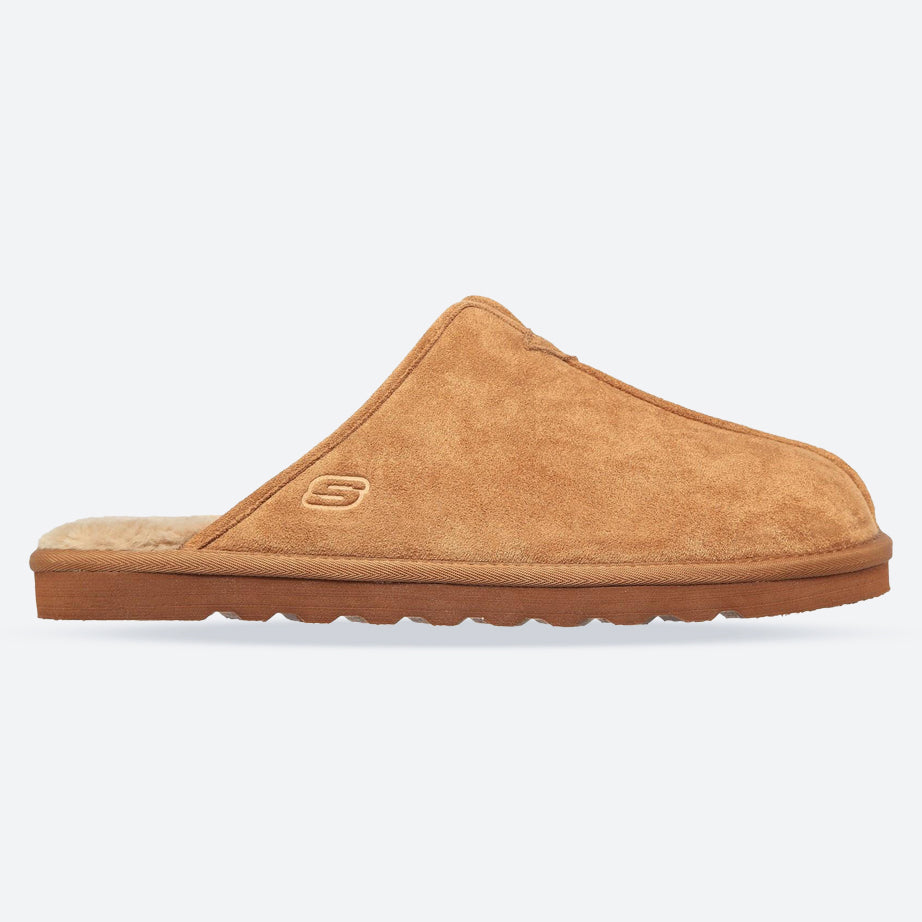 Men's Relaxed Fit Skechers 66094 Renten Palco Slippers - Tan
