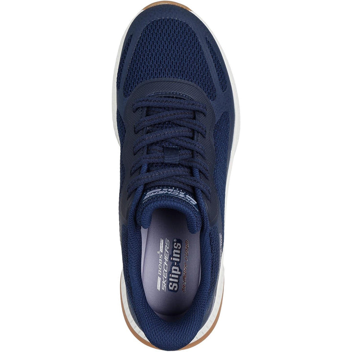 Women's Wide Fit Skechers 117624 Slip-ins Bobs Squad 4 Staple Look Sneakers