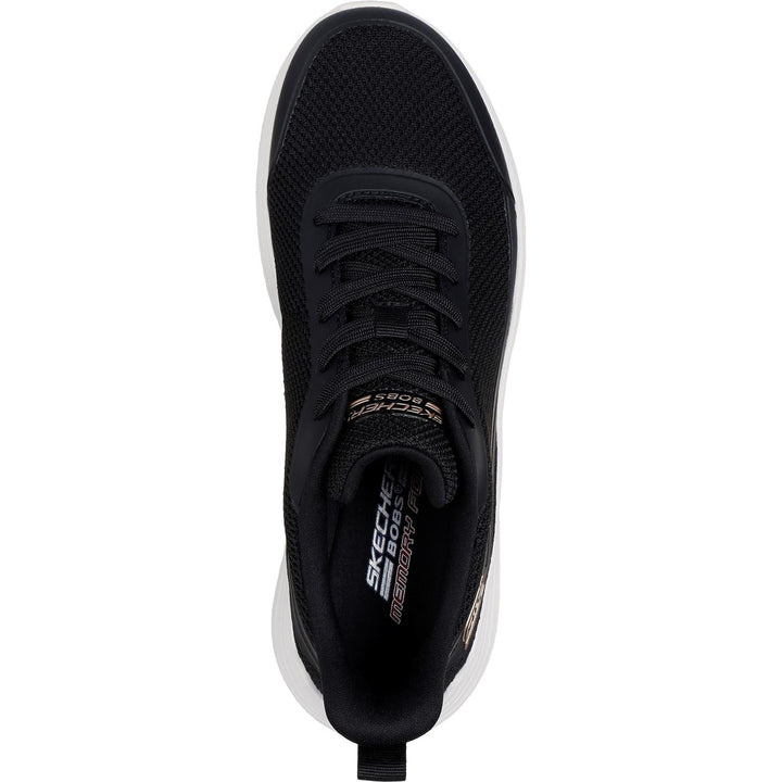 Women's Wide Fit Skechers 117483 Bobs Sport Squad Waves Still Wading Sneakers