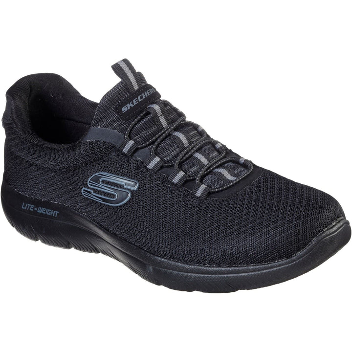 Men's Wide Fit Skechers 52811 Summits Slip On Sports Sneakers - Black