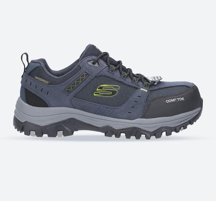 Men's Wide Fit Safety Skechers 77183EC Greetah Lace Up Hiker Composite Toe Sneakers