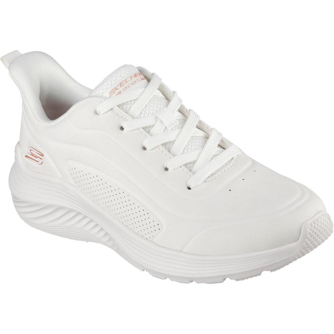 Women's Wide Fit Skechers 117485 Bobs Sport Squad Waves Just Wading Sneakers