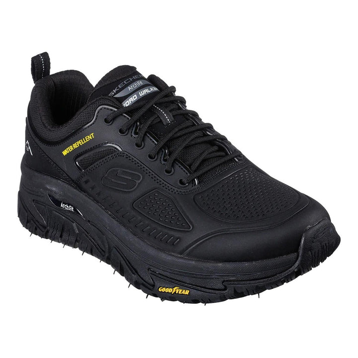 Men's Wide Fit Skechers 237333 Arch Fit Road Walker Recon Sneakers - Black/Black