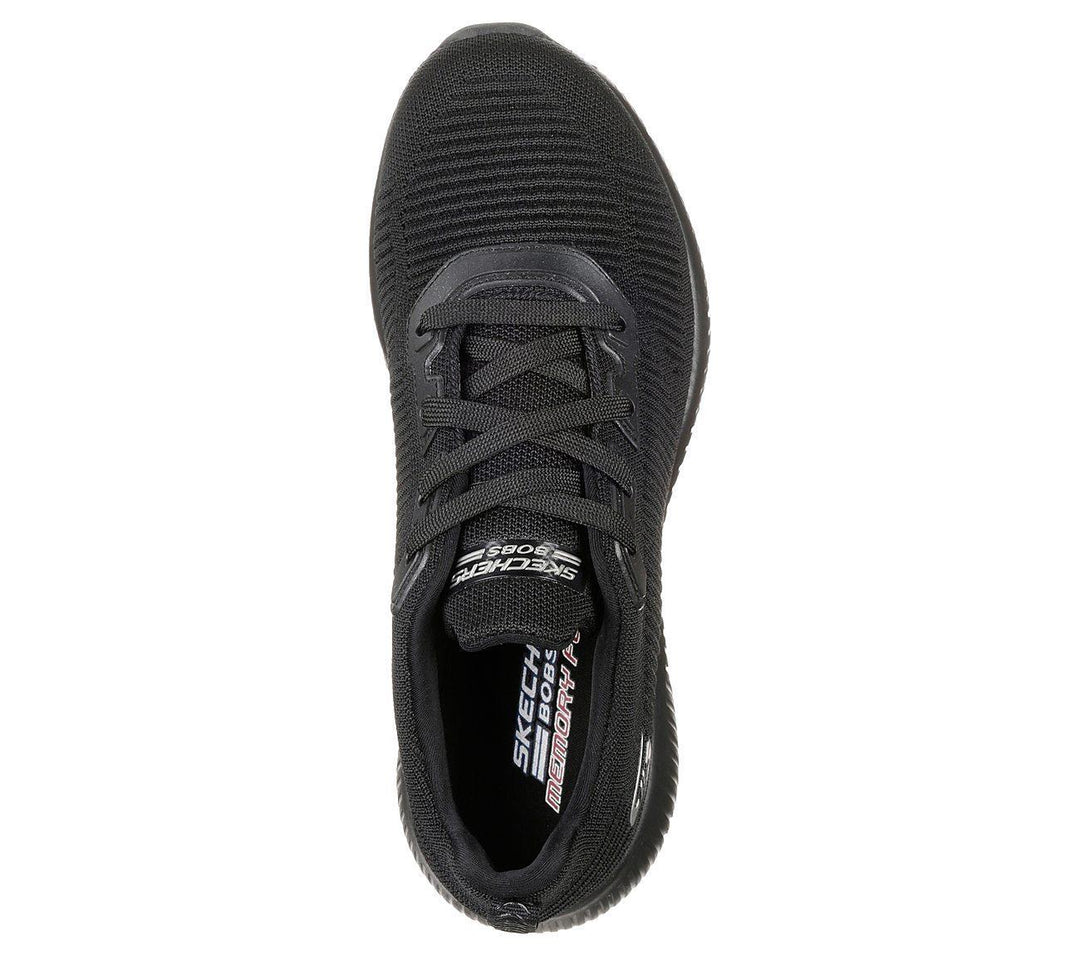 Womens Wide Fit Skechers 32504 Bobs Tough Talk Sneakers - Black