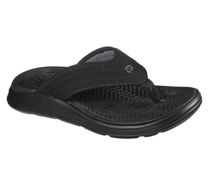 Men's Wide Fit Skechers 204383 Relaxed Fit Sargo Point Vista Flip Flop