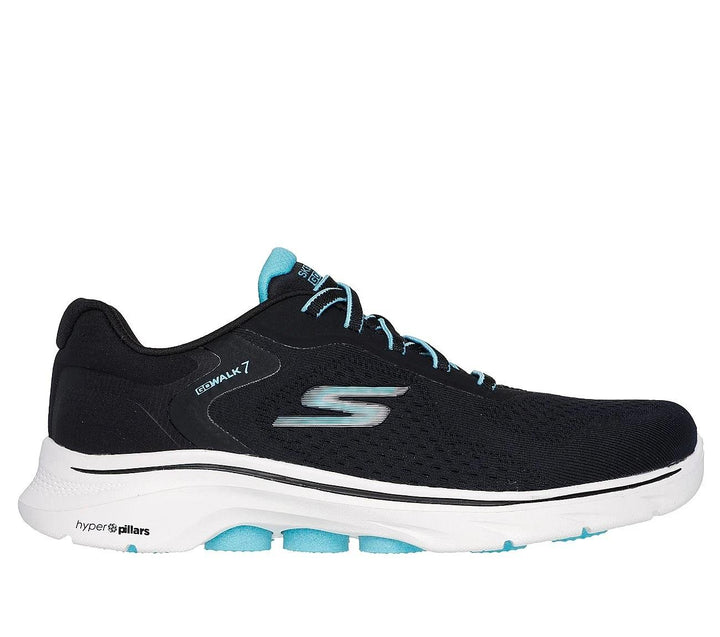 Women's Wide Fit Skechers 125215 Go Walk 7 Cosmic Waves Sneakers