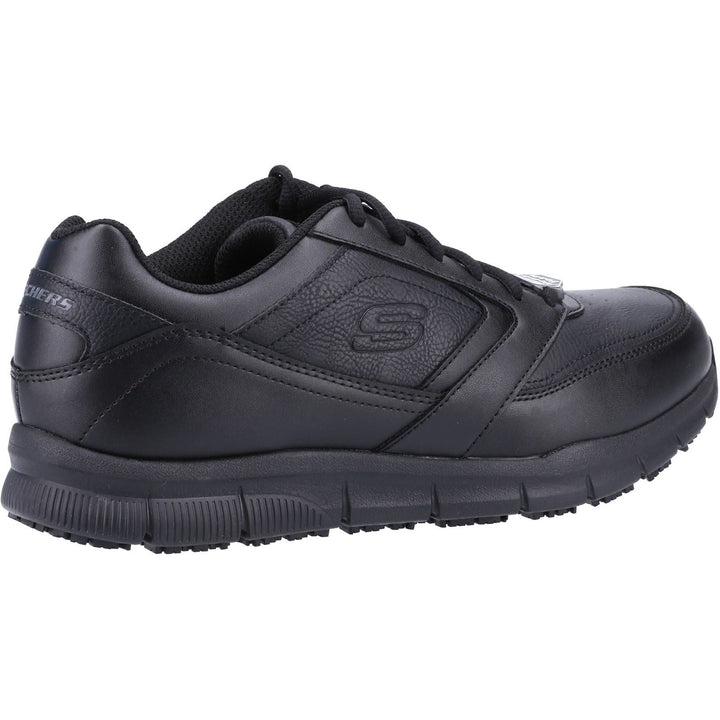 Men's Wide Fit Skechers 77156EC Nampa Occupational Sneakers - Black