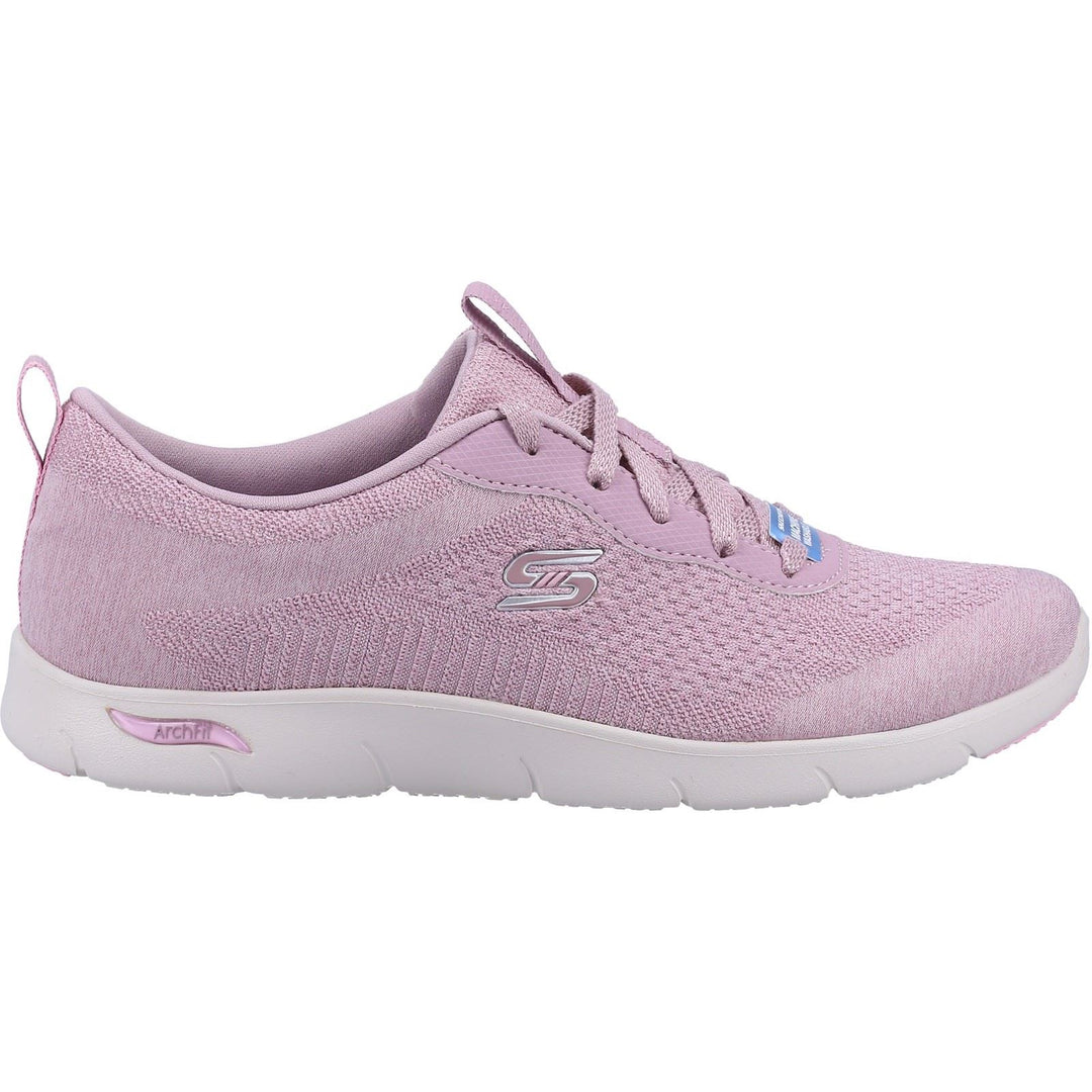 Women's Wide Fit Skechers 104272 Arch Fit Refine Sneakers - Mauve